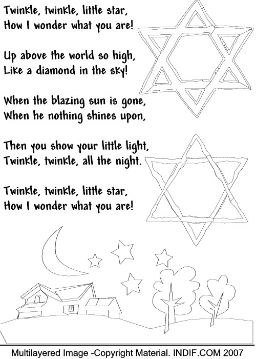 Twinkle Twinkle Coloring Page