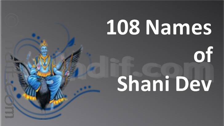 108 Names of Shani Dev by Indif.com