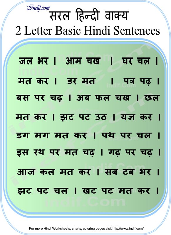 Learn to read 2 Letter Hindi Word Sentences - Lesson 1